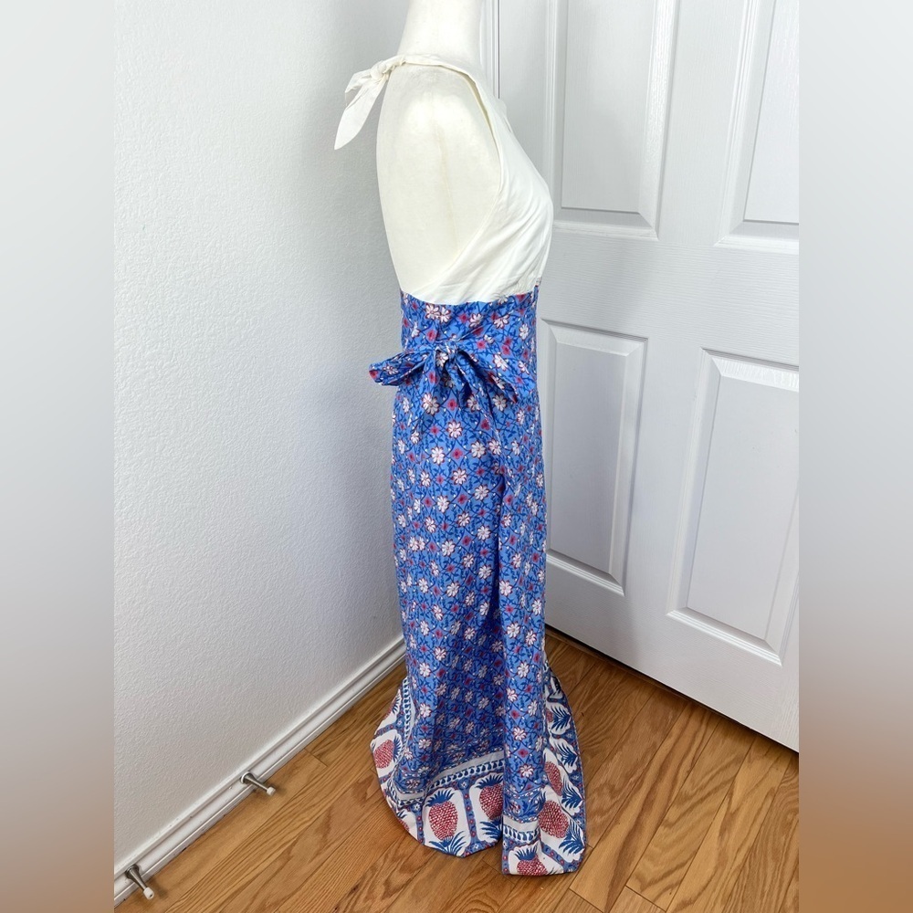 Tuckernuck floral Halfter wrap maxi dress size M - Picture 4 of 9